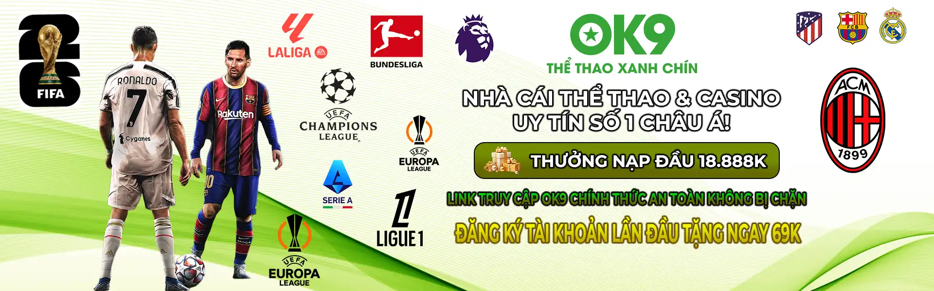 Banner OK9 nhà cái thể thao và casino uy tín nhất châu á